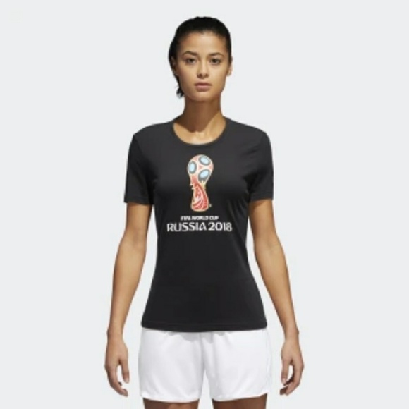 adidas Tops - WOMEN'S SOCCER FIFA WORLD CUP EMBLEM TEE DM1301